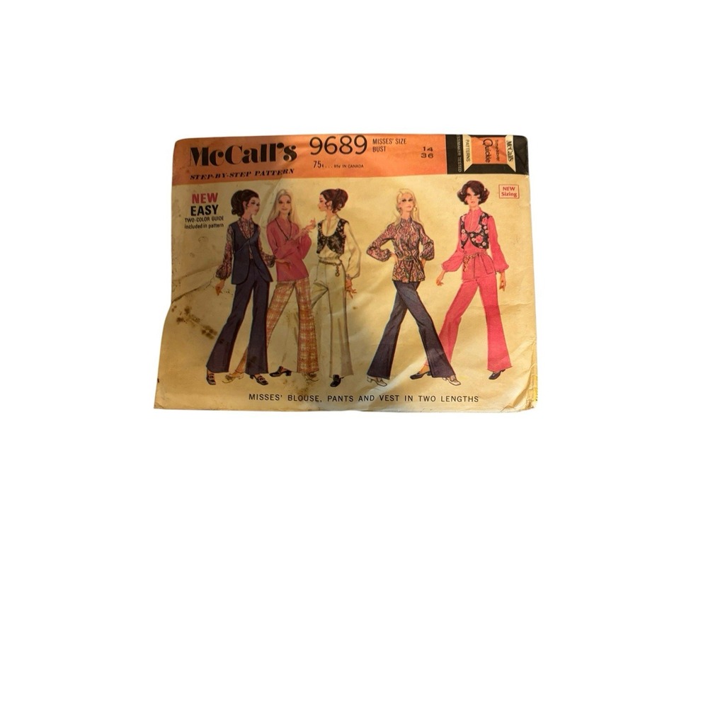 Vintage McCall's Sewing Pattern Lot of 11 1960s 1970s Dresses Designer Cut - Picture 4 of 8